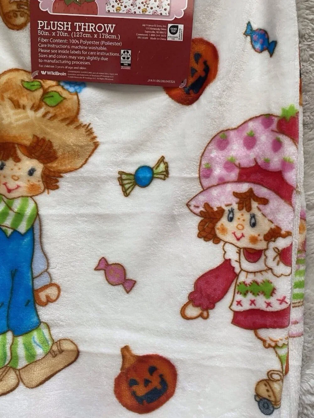 Strawberry Shortcake Huckleberry Pie Raspberry Tart Halloween Throw Blanket NEW